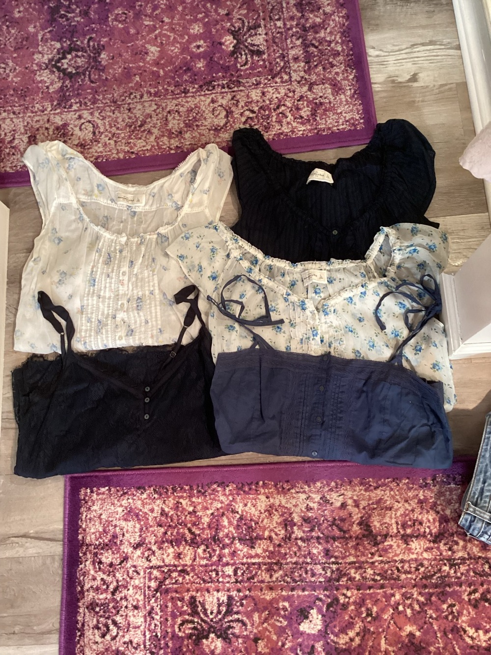 Abercrombie Navy Summer Tops Large